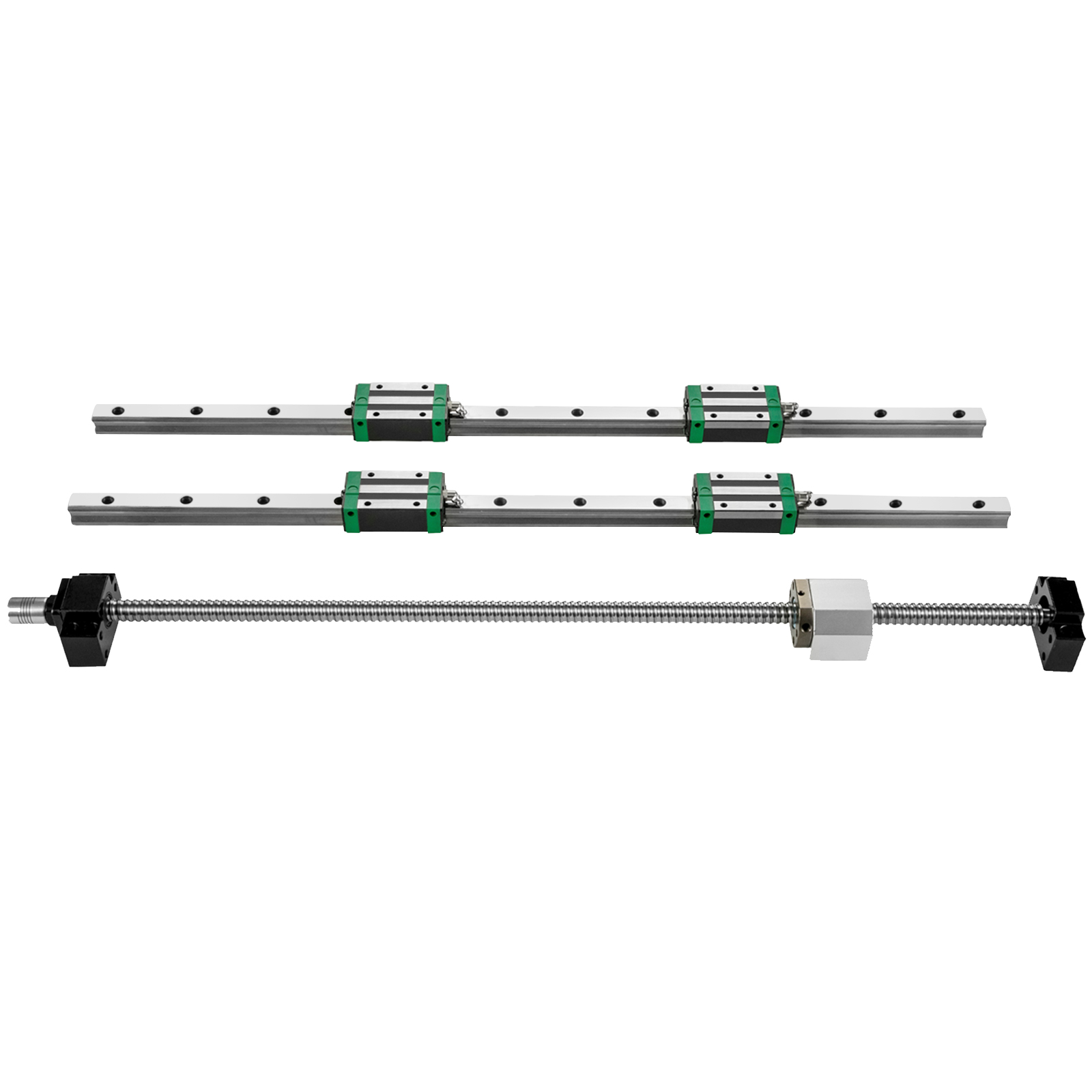 قطعتان من قضبان التوجيه الخطية - مراجعة Hgr20 Linear Guide Rail Ballscrew Set وسعره